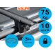 Aguri runner 120 cm A/B negre aluminiu Suport de acoperiș cu bare longitudinale și pentru mașini cu șine longitudinale (51025)