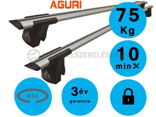 Aguri runner 135 cm A/B bare de plafon din aluminiu pe bare longitudinale și pe șine de plafon pentru mașini (51028)
