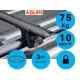 Aguri runner 135 cm A/B negre aluminiu Suport de acoperiș pentru mașini cu șine longitudinale (51029)