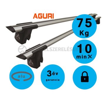   Aguri runner 135 cm C/D aluminiu Suport de acoperiș cu bare longitudinale și pentru mașini cu șine longitudinale (51030)