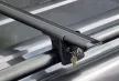 Aguri runner 135 cm C/D bare de plafon din aluminiu negre pe bare longitudinale și pe șine de plafon pentru mașini (51031)