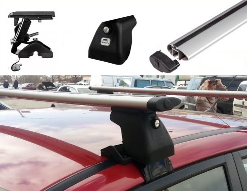 Amos D-3 silențios aluminiu încuiabil Suport de acoperiș pentru mașini cu acoperiș normal 3 uși pentru mașini