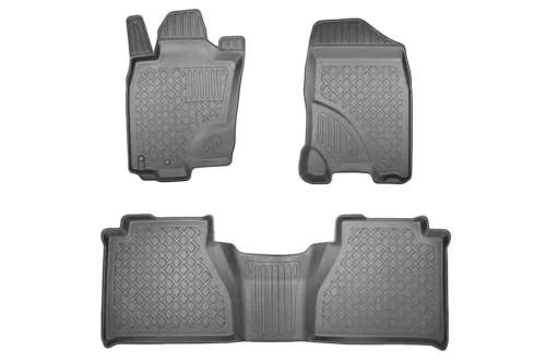 Eco covorașe de cauciuc cu margine înaltă Nissan Navara NP300 2016- pick-up, dublu cabină
