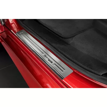   Avisa protecție de prag din oțel argintie satinată "Special Edition" (din 4 bucăți) BMW X6 II F16 2014-2019