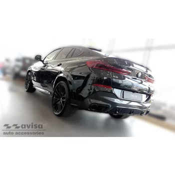   Avisa protecție prag din oțel argintiu satin (4 mai multe bucăți) Bmw X6 III G06 2019->