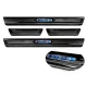 Avisa protecție de prag din oțel lustruit neagră blue "hibrid"(4 pcs) BMW X6 III G06 2019->