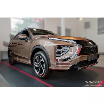   Avisa protecție de prag din oțel argintie satinată albastru "Hibrid" (din 4 bucăți) MITSUBISHI ECLIPSE CROSS 2018->, MITSUBISHI ECLIPSE CROSS PHEV 2021->