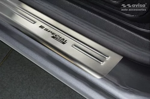 Avisa protecție de prag din oțel argintie satinată "Special Edition" (din 2 bucăți) MERCEDES V Class W447/VITO III 2014->