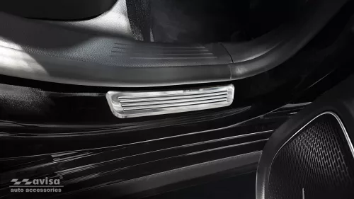 Avisa protecție prag oglindă spate din oțel argintiu (2 mai multe bucăți) MERCEDES CLA II SHOOTING BRAKE (X118) 2019->