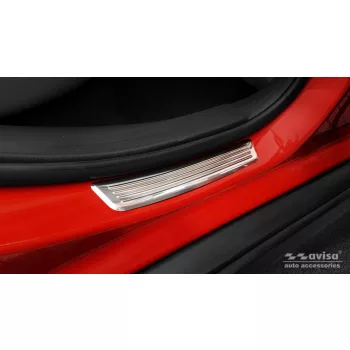   Avisa protecție prag oglindă spate din oțel argintiu (2 mai multe bucăți) MERCEDES GLA X156 2013-2017, FL2017-2019, MERCEDES GLA II H247 2019->