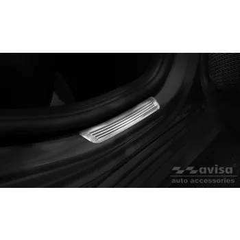   Avisa protecție prag oglindă spate din oțel argintiu (2 mai multe bucăți) MERCEDES A Class IV W177/V177 limousine/hatchbatck 5D 2018->