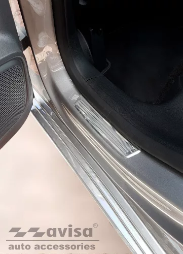 Avisa protecție prag oglindă spate din oțel argintiu (2 mai multe bucăți) MERCEDES B Class III W247 2018->/AMG 2018->, MERCEDES B Class 250 e Plug-in Hybrid 2021->
