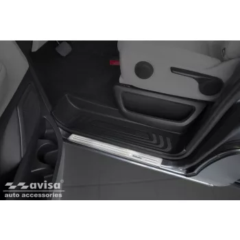   Avisa protecție de prag din oțel argintie satinată "Exclusive" nou versiune (din 2 bucăți) MERCEDES V Class W447/VITO III 2014->