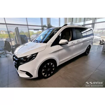   Avisa negru mat 3 mm bordat aluminiu protecție prag cu model (2 mai multe bucăți) MERCEDES V CLASS W447/VITO III 2014-