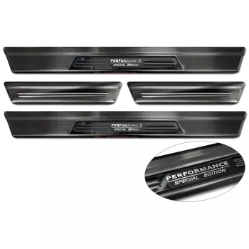   Avisa negru/negru tükör inserție protecție de prag din oțel "Performance Special Edition" (din 4 bucăți) crom cu inscripție NISSAN X-TRAIL IV (T33) 2021->