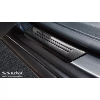   Avisa protecție de prag din oțel neagră "Special Edition" (din 4 bucăți) crom cu inscripție OPEL ZAFIRA C Tourer 2012-2016, FL2016-2019