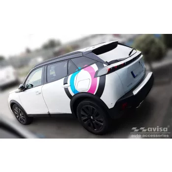   Avisa protecție prag din oțel argintiu satin (4 mai multe bucăți) PEUGEOT 2008 II crossover 2019->