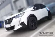 Avisa protecție prag din oțel argintiu satin (4 mai multe bucăți) PEUGEOT 2008 II crossover 2019->