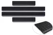 Avisa 3 mm striat inferior protecție de prag din aluminiu neagră mată ștanțat cu model (din 4 bucăți) JUMPY III 4D 2016->, SPACETOURER 2016->stb.