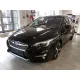 Avisa protecție de prag din oțel lustruit neagră "Sportline" cu gravură SUBARU IMPREZA V (GT) 5D FL2017->