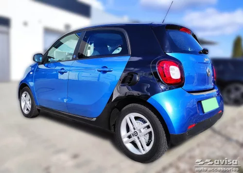 Avisa protecție de prag din oțel neagră "Special Edition" (din 4 bucăți) crom cu inscripție SMART FORFOUR II W453/W453 EQ hatchback 5D 2014-2020, FL2020->
