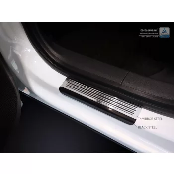   Avisa inserție argintie cu negru oțel protecție prag bicolor Seat ATECA 5d crossover 2016-2020, FL2020->