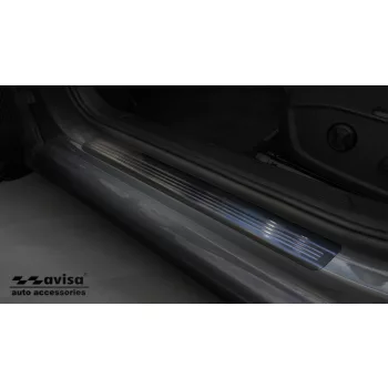   Avisa protecție prag din oțel negru (4 mai multe bucăți) VOLKSWAGEN Golf VIII Hatchback 5D 2019-2024, FL 2024-/variant 2020-2024, FL 2024->