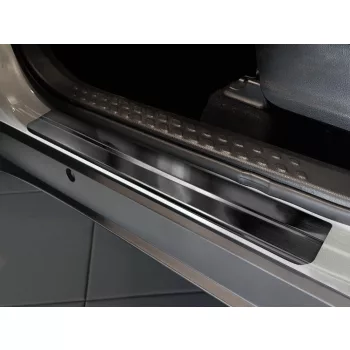  Avisa negru, aluminiu inserție emblemă EXCLUSIVE oțel protecție prag (4 mai multe bucăți) NX 2014-2021, C-HR cv 2016-2019, FL2019->2023, RAV4 IV FL 02.2016-2018