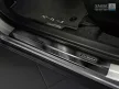 Avisa negru, aluminiu inserție emblemă EXCLUSIVE oțel protecție prag (4 mai multe bucăți) NX 2014-2021, C-HR cv 2016-2019, FL2019->2023, RAV4 IV FL 02.2016-2018