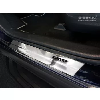   Megszűnt! Avisa argintiu protecție prag TOYOTA RAV IV V generation 2018->Black EXCLUSIVE emblem 4 bucăți (23014)