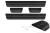 Avisa protecție prag din aluminiu bordat negru de 3 mm mintat (4 mai multe bucăți) TOYOTA AYGO X 2022->/TOYOTA AYGO X hybrid 2026->
