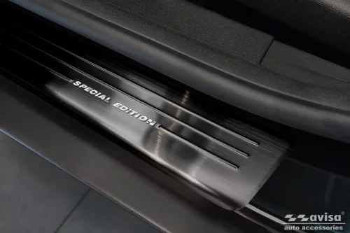 Avisa protecție de prag din oțel neagră "Special Edition" (din 4 bucăți) crom cu inscripție FORD ECOSPORT II crossover FL2017->