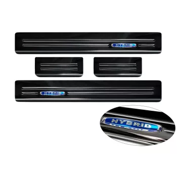   Avisa protecție de prag din oțel lustruit neagră albastru "Hibrid" (din 4 bucăți) FORD MONDEO MK5 Turnier/Limousine 2014-2019, FL2019->