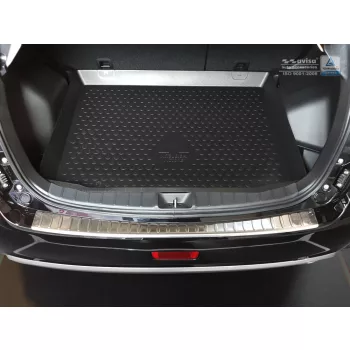   Avisa protecție bară spate din oțel argintiu satin MITSUBISHI ASX crossover 2010-2015, FL2015-2016, FL2016-2017