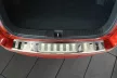 Avisa protecție bară spate din oțel argintiu satin/argintiu, cu textură bordată, finisaj periat HONDA Civic Tourer 2014-2015, FL2015->
