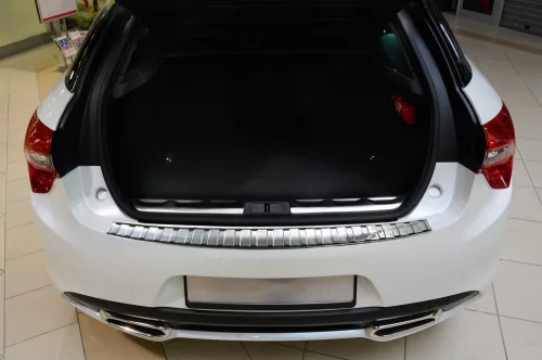 Avisa protecție bară spate din oțel argintiu satin CITROEN DS5 2011-2015, FL2015-