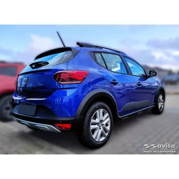   Avisa protecție bară spate din oțel argintiu satin SANDERO III Hatchback 5D 2020, SANDERO III Stepway Hatchback 5D 2020, SANDERO Stepway comfort TCe90 2022