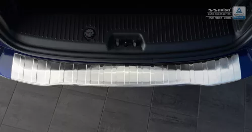 Avisa protecție bară spate din oțel argintiu satin FORD TOURNEO COURIER I 2014-FL.2017, FL2017-2022, FORD TRANSIT COURIER I 2014-FL.2017, FL2017-2022