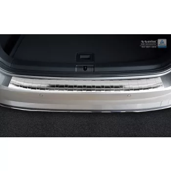  Avisa protecție bară spate din oțel argintiu satin VOLKSWAGEN Golf VII Variant/R-line FL2017-2019/VW Golf Variant 2018 2020 Alltrack