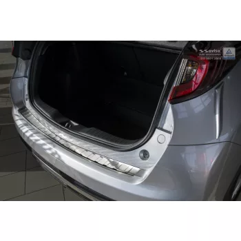   Avisa protecție bară spate din oțel argintiu satin HONDA Civic IX FL2015-2016