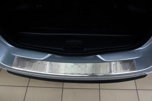 Avisa protecție bară spate din oțel argintiu satin Dacia LOGAN MCV 2013-2016, FL 2016