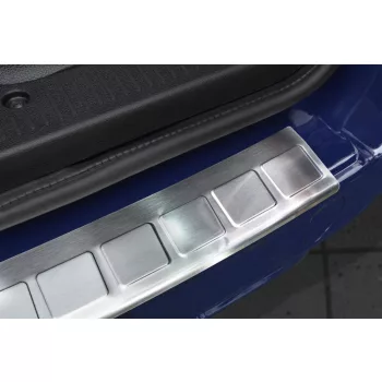   Avisa protecție bară spate din oțel argintiu satin Dacia DOKKER 2012-2017, FL2017-