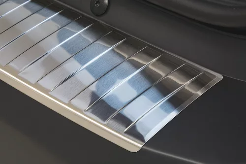 Avisa protecție bară spate din oțel argintiu satin Dacia SANDERO II Hatchback 2012-2016, FL 2016-2020