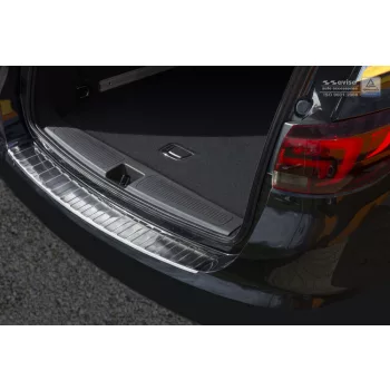   Avisa protecție bară spate din oțel argintiu satin OPEL Astra V K sports Tourer 2015-2019, FL2019-2022