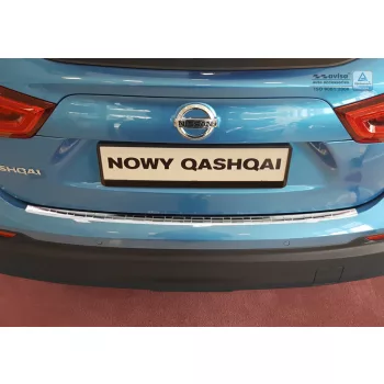   Avisa protecție bară spate din oțel argintiu satin NISSAN QASHQAI II crossover FL2017-2021