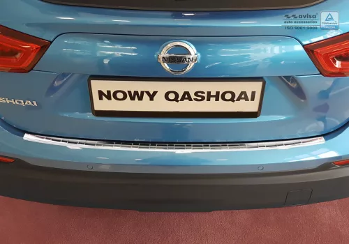 Avisa protecție bară spate din oțel argintiu satin NISSAN QASHQAI II crossover FL2017-2021