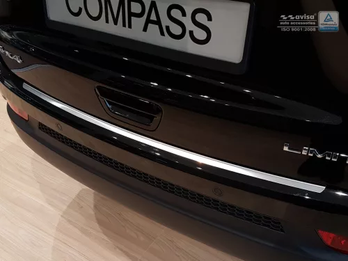 Avisa protecție bară spate din oțel argintiu satin Jeep COMPASS II 2017-2021, FL 2021->