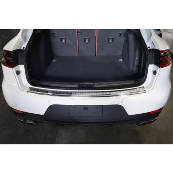   Avisa protecție bară spate din oțel argintiu satin PORSCHE MACAN 2013-2019, FL2019->2021, FL 2021->