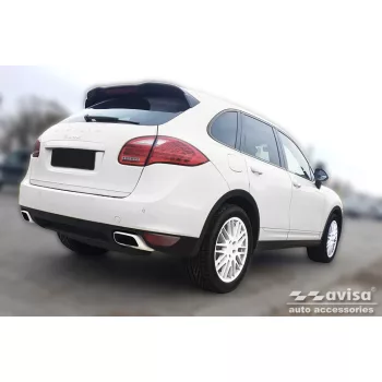   Avisa protecție bară spate din oțel argintiu satin PORSCHE CAYENNEII (92A) 2010-2014