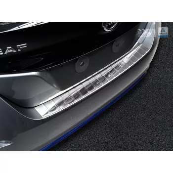  Avisa protecție bară spate din oțel argintiu satin NISSAN LEAF II (2E1) 2017-2021, FL2021->(2E1)